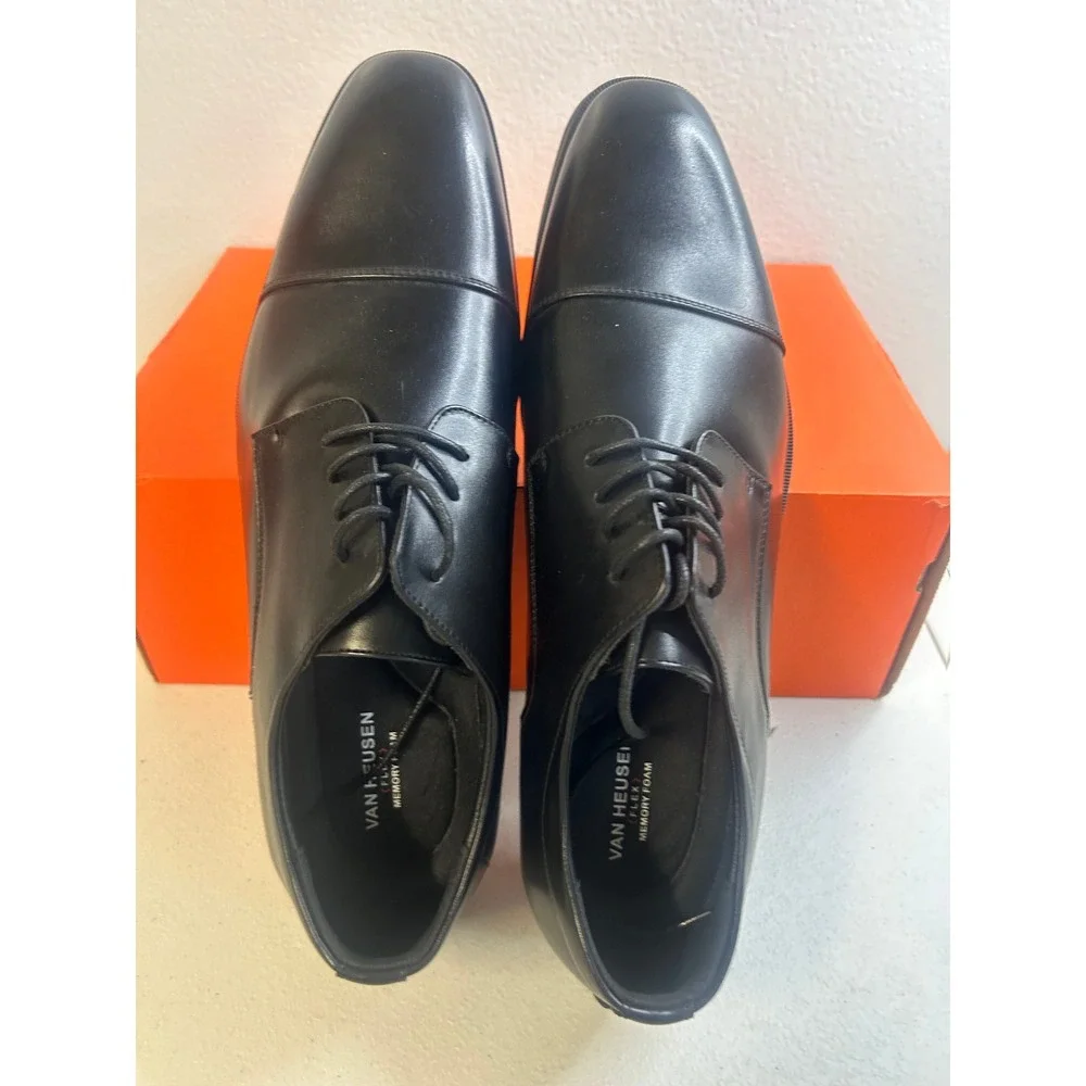 Van Heusen Turk Oxford Black Men Size 13M #2855
